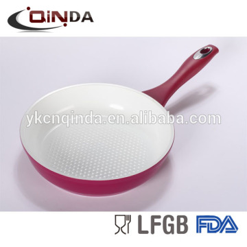 Silk print ceramic forged aluminum fry pan